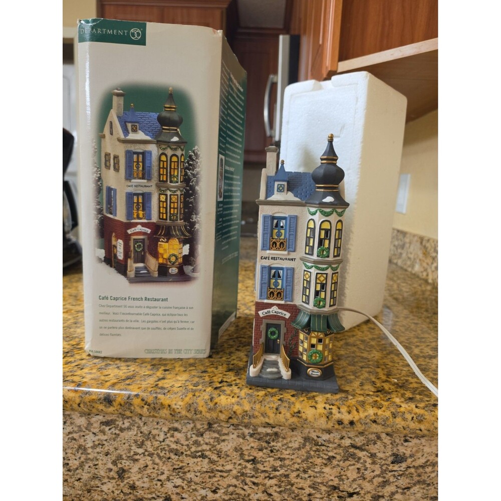 Dept 56 Christmas in the City CAFE CAPRICE FRENCH RESTAURANT Box & Foam 5888-2
